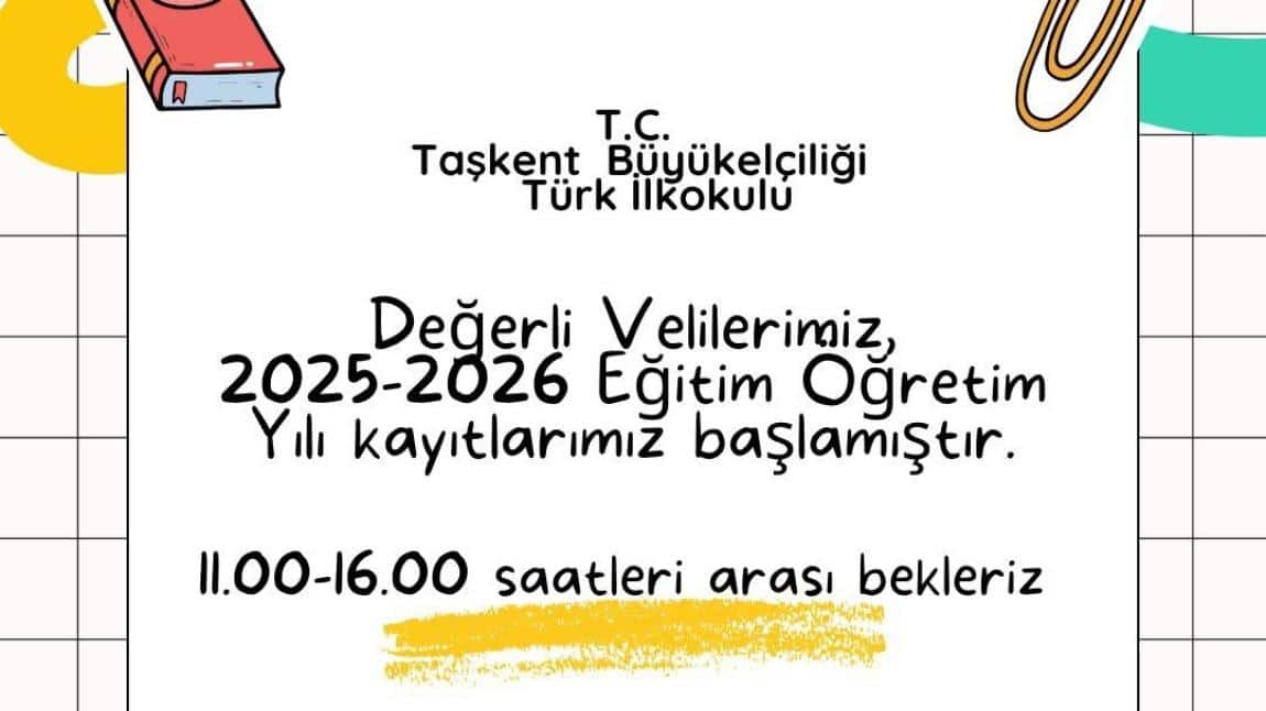 OKUL KAYITLARIMIZ DEVAM EDİYOR.